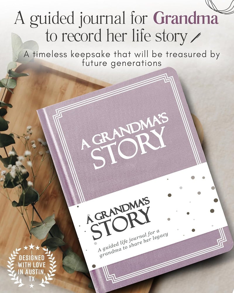 Coco & Lan Grandma's Life Story Journal (Hardcover): A Meaningful Keepsake for Grandma to Share Her Journey & Memories, Book Includes 250+ Prompt Questions, Sentimental Gift for Mother's Day, Birthday, Christmas - Image 3